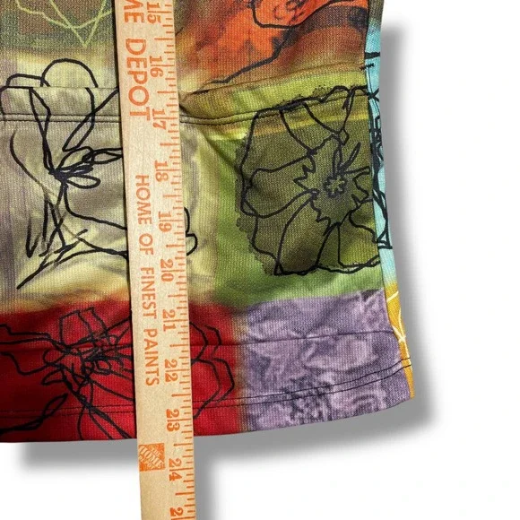 Vintage SUGOI Cycling Jersey Floral Abstract Full Zip Short Sleeve Boho Size M - Picture 7 of 7